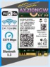Адаптер WiFi 6E Intel AX210NGW (M.2, N, AC, AX, 2.4 Gbps, 2.4/5/6Ghz, Bluetooth 5.3)