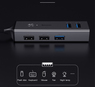 Многопортовый переходник USB type C to USB 3.0, USB 2.0 Baseus Cube Hub Adapter