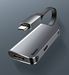 Переходник USB-C to HDMI, USB type C Baseus Little box smart HUB converter