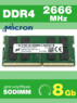 Оперативная память DDR4 8Gb 2666 Mhz Micron Dual-Rank PC4-2666V для ноутбука