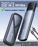 Корпус (переходник) для SSD M.2 NVMe Meetiger Shockproof Space Gray Box 10 - USB Type-C 3.2 Gen2 (10 Gbps)