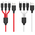 Кабель 3 в 1 HOCO X21 USB type C, Micro USB, Lightning