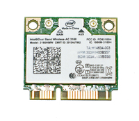 Адаптер WiFi Intel Dual Band Wireless-AC 3160 (Mini PCI-E half-size, B/G/N/AC, 433 Mbit/s, 2.4/5 Ghz)