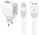 Сетевая зарядка LDNIO A2203 2.4A USB x2 + кабель Lightning для iPhone, iPad