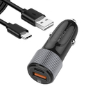 Автозарядка LDNIO C510Q 36W + Кабель USB Type-C (Quick Charge, PD)