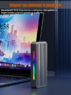 Внешний корпус (бокс) USB4 (Thunderbolt 4, 3) Blueendless M.2 NVMe RGB ColdBox Enclosure Gray 40 Gbps
