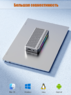 Внешний корпус (бокс) USB4 (Thunderbolt 4, 3) Blueendless M.2 NVMe RGB ColdBox Enclosure Gray 40 Gbps