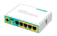 Роутер Ethernet с PoE питанием Mikrotik hEX PoE lite (100 Mbps, 5 портов) RB750UPr2