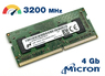 Оперативная память DDR4 4Gb 3200 Mhz Micron MTA4ATF51264HZ-3G2J1 PC4-3200AA So-Dimm для ноутбука