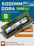 Оперативная память DDR4 8Gb 3200 Mhz Samsung M471A1G44BB0-CWE PC4-3200AA So-Dimm