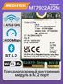 Трехдиапазонный адаптер WiFi 6e, Bluetooth 5.2 Mediatek MT7922A22M (M.2, 2400 Mbps, AX, AC)