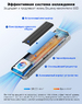 Внешний корпус Thunderbolt, USB 4 ORICO Aluminum Crystal M.2 SSD NVMe PCI-E Silver Enclosure c активным охлаждением