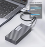 Внешний корпус (переходник) M.2 NVMe PCI-E - USB 4 (Thunderbolt 3, 4) Orico Brick Silver Box