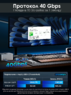Внешний бокс 40 Gbps ORICO M.2 NVMe PCI-E 4.0 USB4 Enclosure OUM2-U4-SV (совместим с Thunderbolt) Серебристый