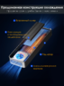 Внешний бокс 40 Gbps ORICO M.2 NVMe PCI-E 4.0 USB4 Enclosure OUM2-U4-SV (совместим с Thunderbolt) Серебристый