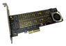 Контроллер PCI-E 3.0 x4 to M.2 Combo PCI-E NVMe M Key + M.2 SATA B&M Key 22110, 2280 с кулером