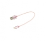 Кабель Lightning 20 см Rock Metal Charge Sync Round Cable для iPhone, iPad, iPod