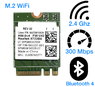 Адаптер WiFi Realtek RTL8723BE (M.2, N, 300 Mbit/s, 2.4 Ghz, Bluetooth 4.0)