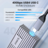 Внешний корпус (переходник) M.2 NVMe PCI-E - USB 4 (Thunderbolt 3, 4) Orico Brick Silver Box