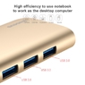 Адаптер USB type C to USB 3.0 x3, HDMI, LAN  Baseus Almighty Hub (ACBOOK2-0V) - мультифункциональный хаб