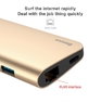Адаптер USB type C to USB 3.0 x3, HDMI, LAN  Baseus Almighty Hub (ACBOOK2-0V) - мультифункциональный хаб