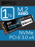 Диск SSD 1 Tb Silicon Power P34A60 (M.2 NVMe PCI-E M-Key, PCI-e 3.0x4) SP001TBP34A60M28
