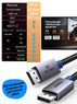 Кабель Displayport 2.1 UGREEN Premium HBR20 80 Gbps 16K (15360×8640) 60 Hz, 10K @ 60 Hz, 8K @ 120 Hz, 6K, 5K, 4K @ 240 Hz, 144 Hz, 2 метра