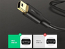 Кабель Mini USB - USB 25см UGREEN Gold Plated Cable для жестких дисков, видеорегистраторов, старых телефонов, mp3 плееров, мышек, клавиатур