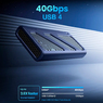 Внешний корпус USB 4 (Thunderbolt 3, 4) для SSD M.2 NVMe UGREEN Ice Stone Enclosure (CM850) с вентилятором