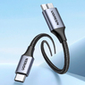 Кабель USB Type-C - Micro USB 3.0 Type-B UGREEN Silver Plated US565 (5 Gbps) 50 см