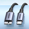 Кабель USB Type-C - Micro USB 3.0 Type-B UGREEN Silver Plated US565 (5 Gbps) 50 см