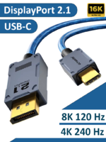Кабель USB Type-C - DisplayPort 2.1 ULT-unite grand cable 16K, двунаправленный
