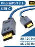 Кабель USB Type-C - DisplayPort 2.1 ULT-unite grand cable 16K, двунаправленный