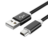 Кабель Mini USB - USB 25см Ultimate Nylon для жестких дисков, видеорегистраторов, старых телефонов, mp3 плееров, мышек, клавиатур