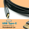 Кабель USB Type-C to DisplayPort 1.4 8K Black Whip 2 метра